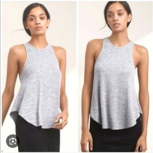 Gray and White Women's Tank Top